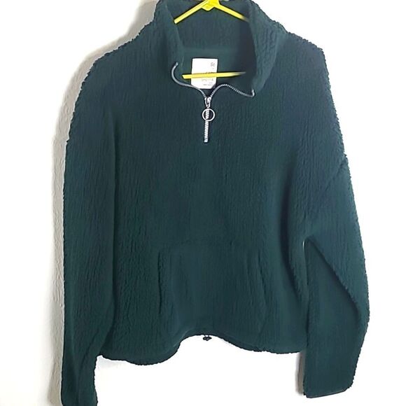 SO Hunter Green Sherpa Turtleneck Jacket with Handwarmers, Size XXL ,NWOT - Picture 2 of 9
